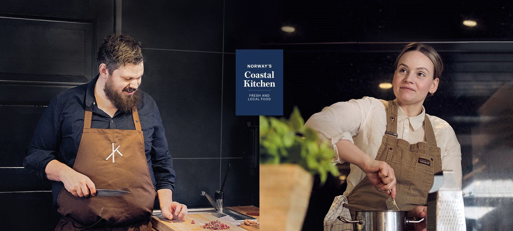 Vores to kulinariske ambassadører Ellingsen og Nässander i deres køkkener.