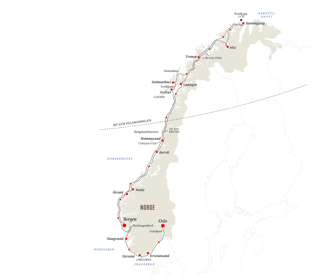 Nordkap-ekspressen – en komplet rejse fra Oslo