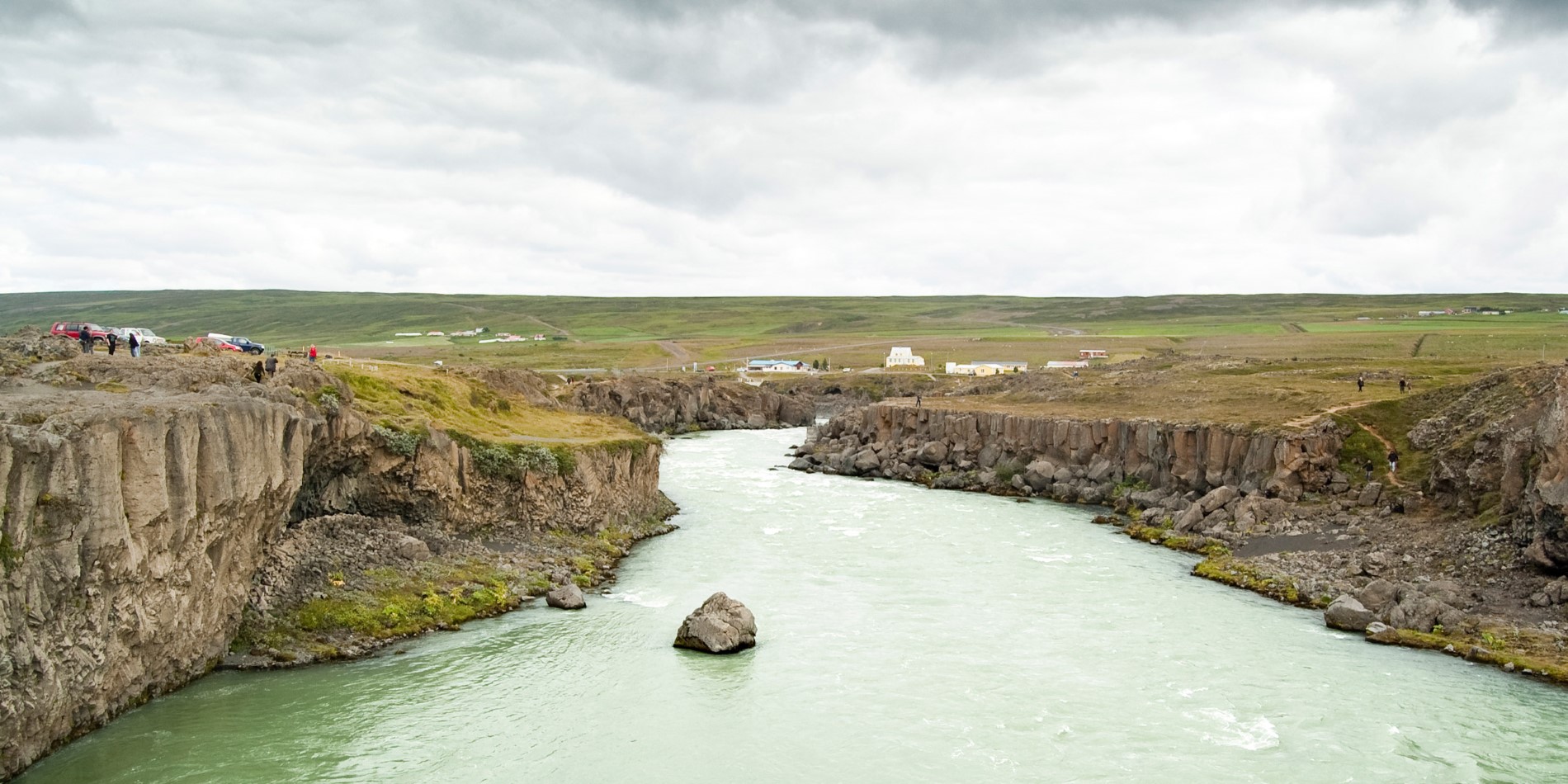 Skjálfandafljót-floden har oprindelse i Vatnajökull 