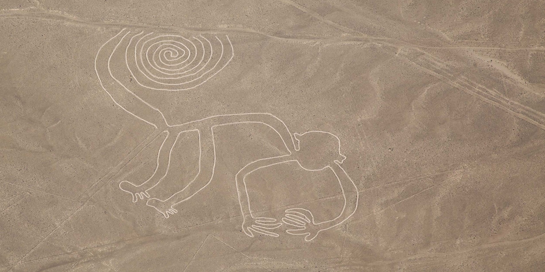Monkey geoglyph, Nazca Lines, Peru