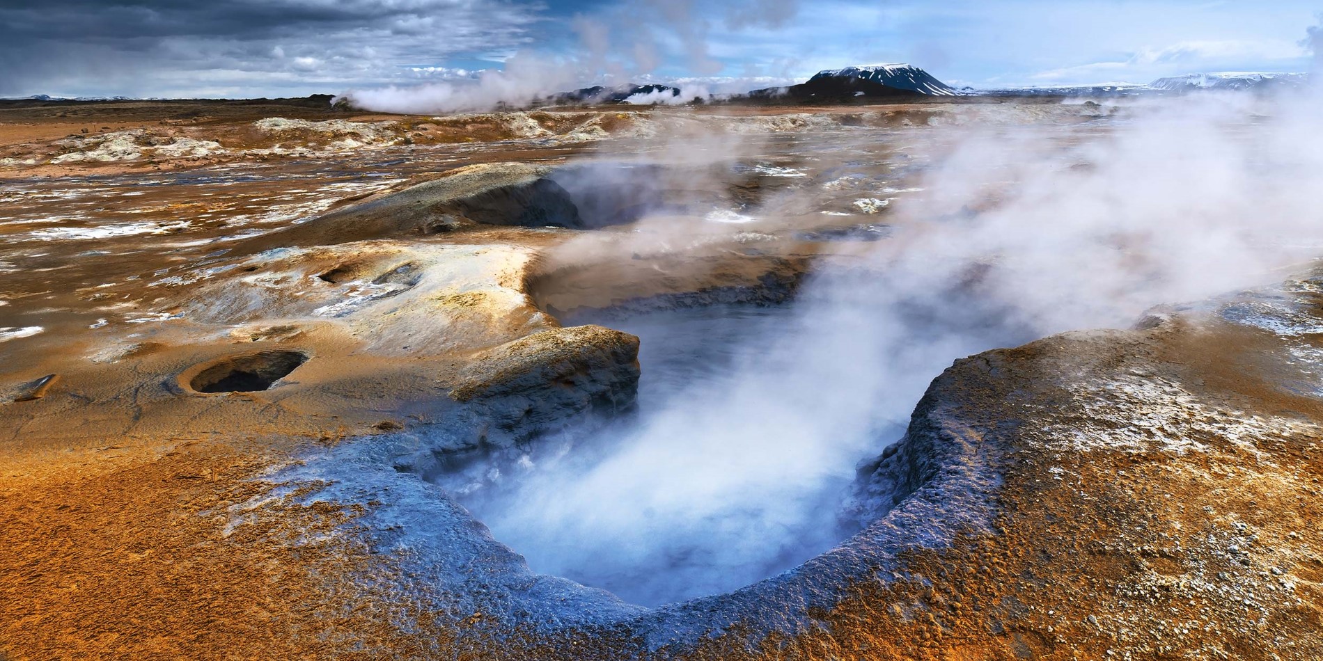 Det vulkanske landskab i Island